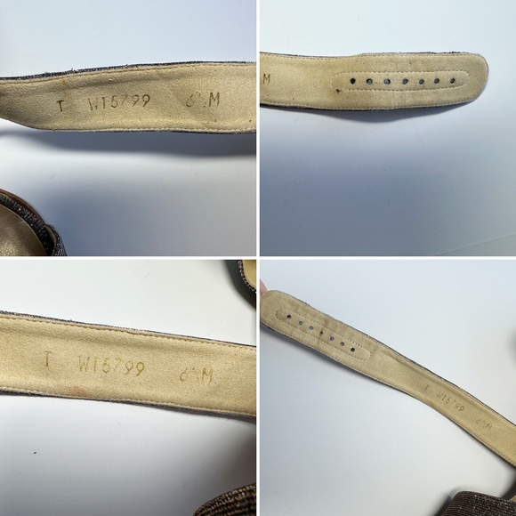 Stuart Weitzman Lineone Pyrite Nocturn Wedge Sandal Dark Silver Glitter Sparkle - Picture 15 of 16